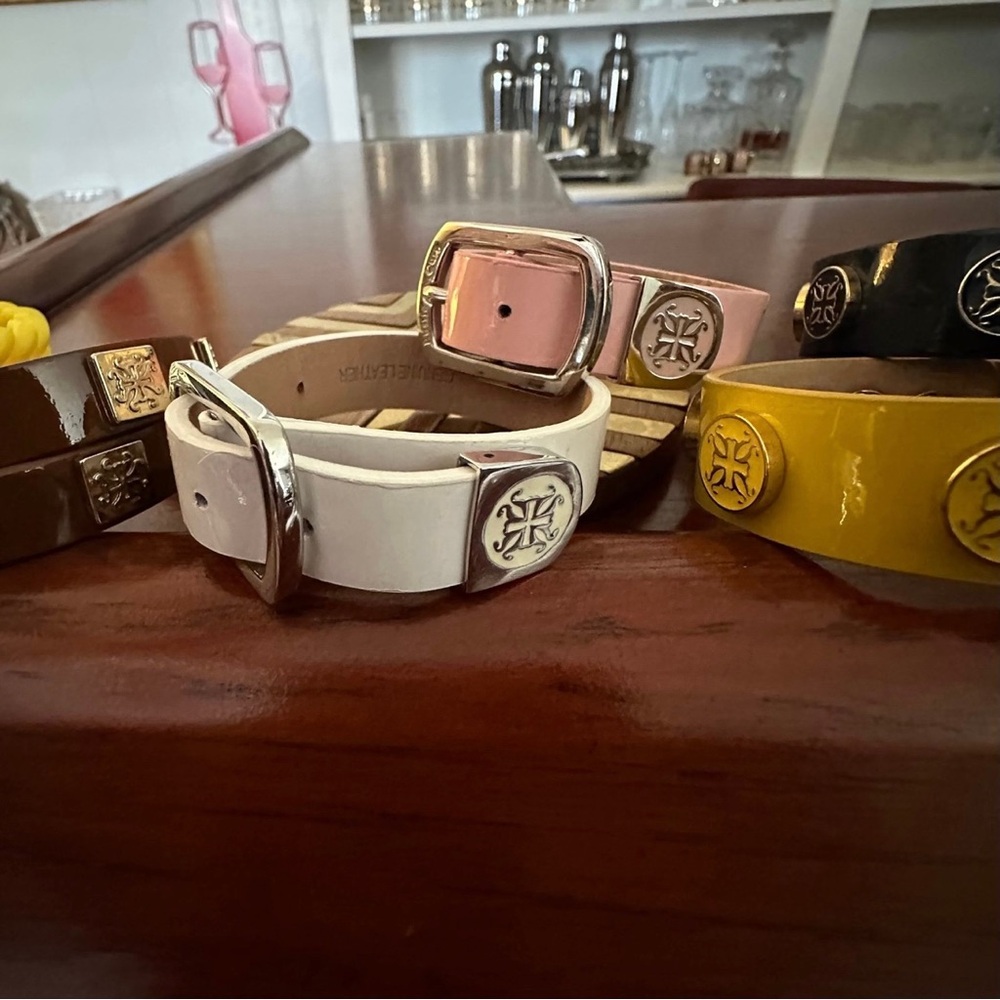 Rustic Cuff Leather and Rubber Bracelet Lot - Picture 3 of 4